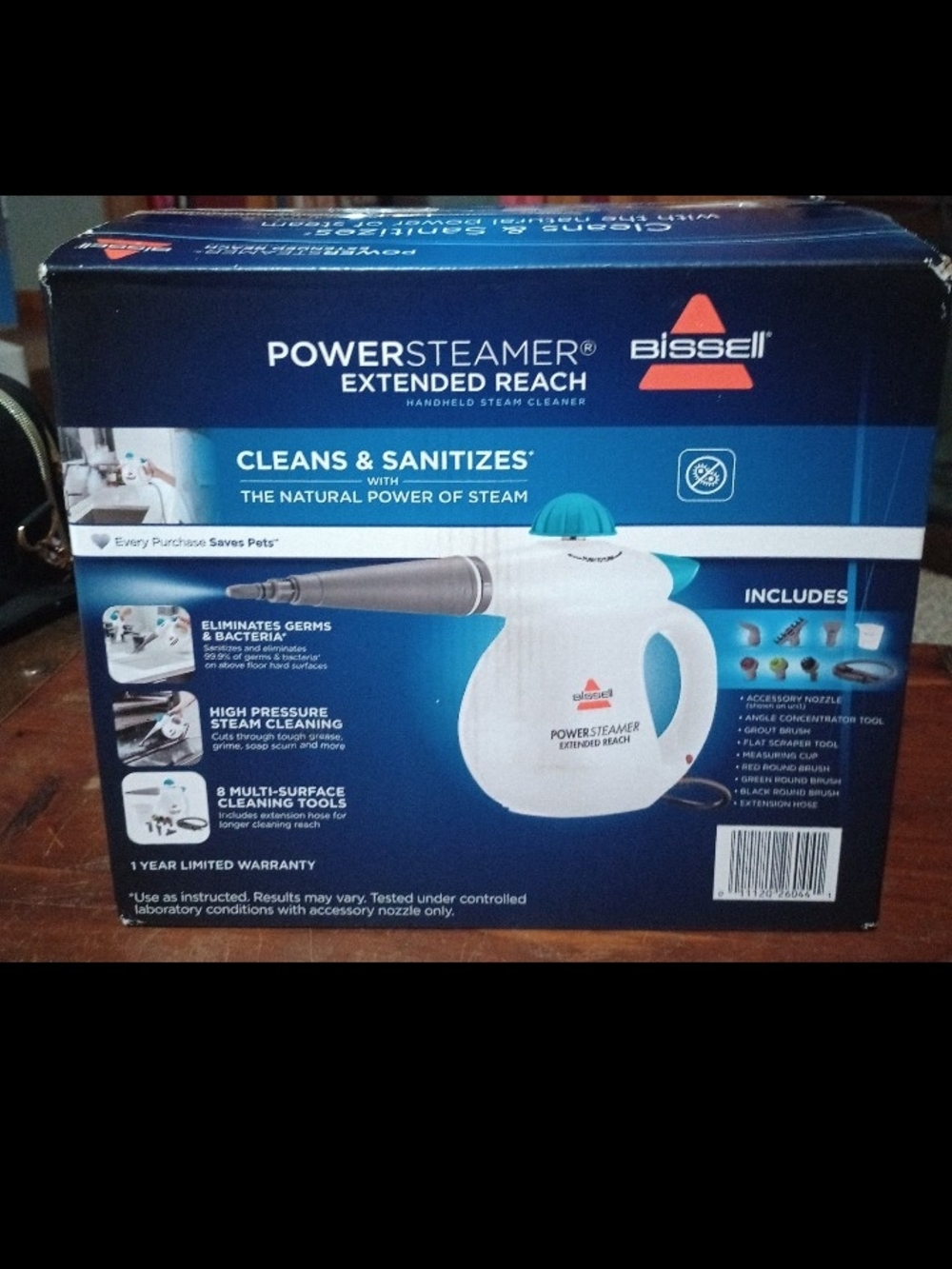 Product packaging - handheld steam cleaner